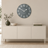 20" Arabic Wall Clock Flax Blue - Distinctly Living