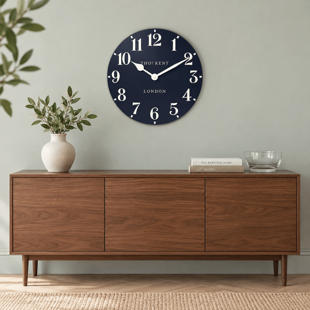 20" Arabic Wall Clock Ink - Distinctly Living