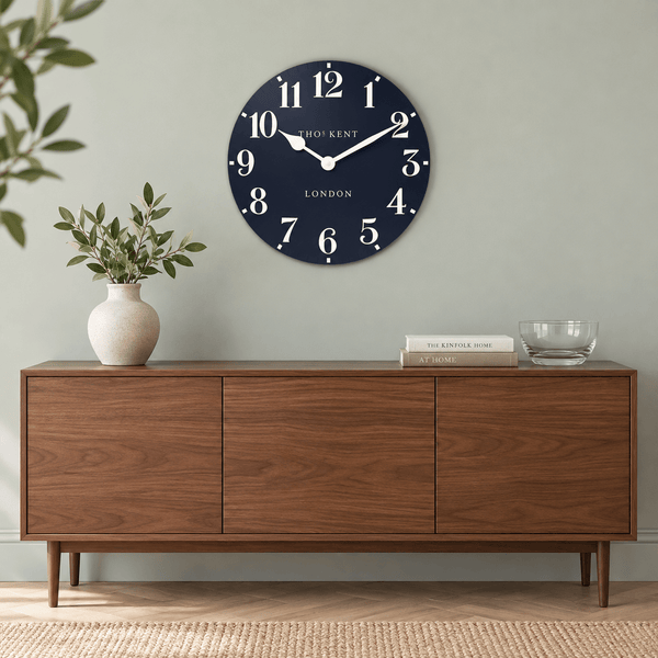 20" Arabic Wall Clock Ink - Distinctly Living