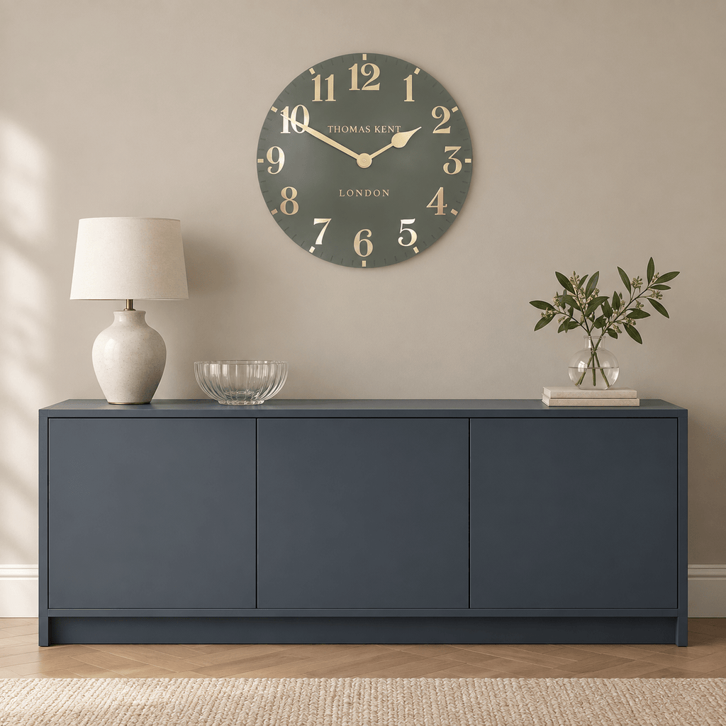 20" Arabic Wall Clock Lichen - Distinctly Living