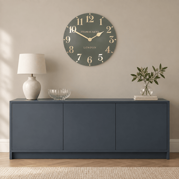 20" Arabic Wall Clock Lichen - Distinctly Living