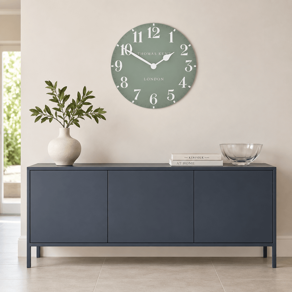 20" Arabic Wall Clock Seagrass - Distinctly Living