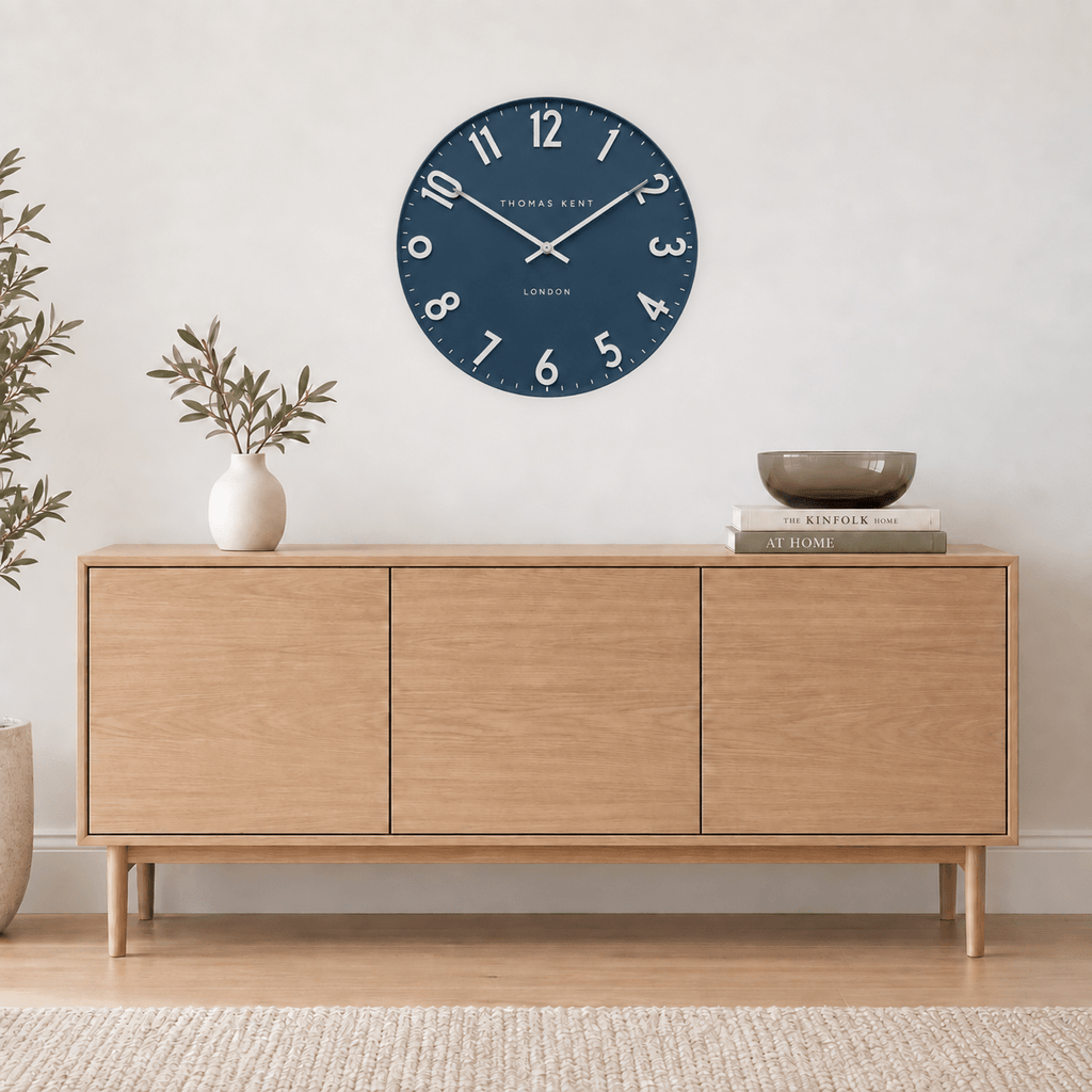 20" Mulberry Wall Clock Midnight Blue - Distinctly Living