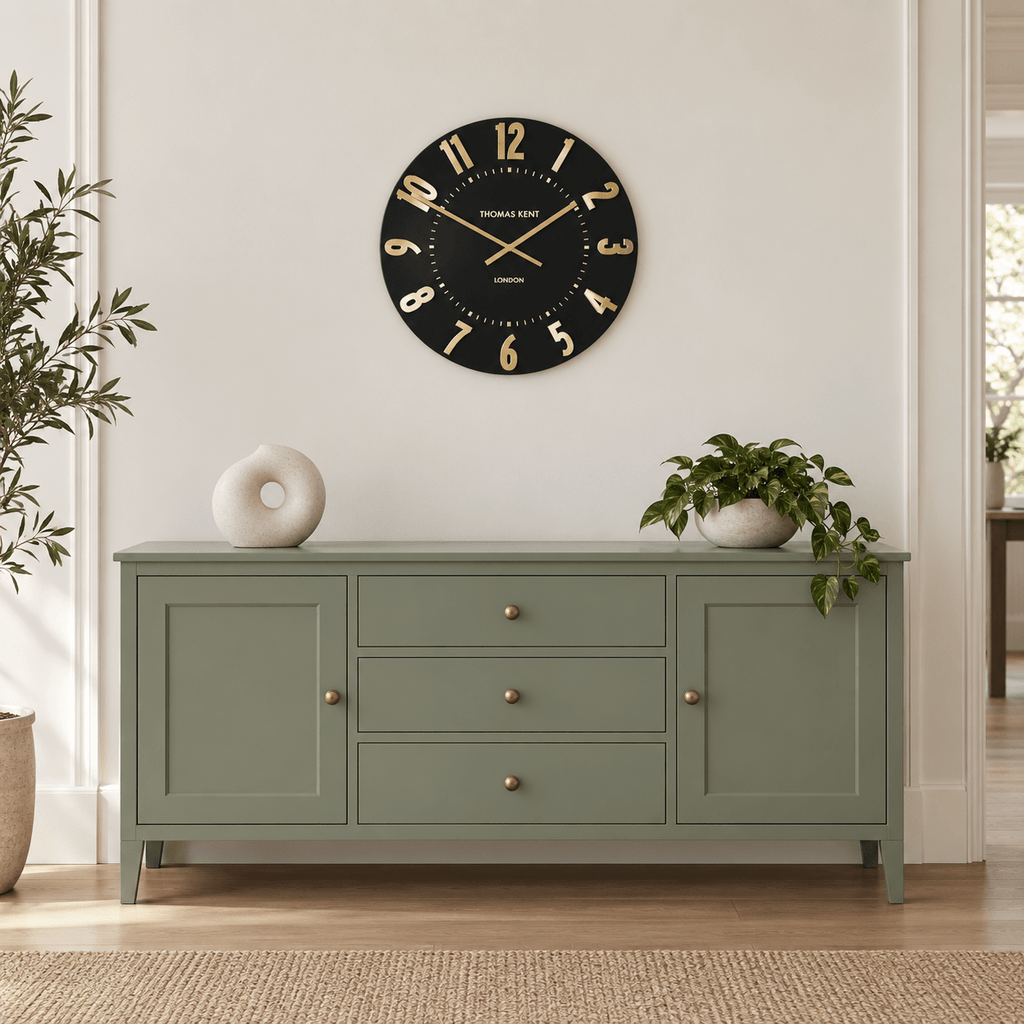 20" Mulberry Wall Clock Noir - Distinctly Living
