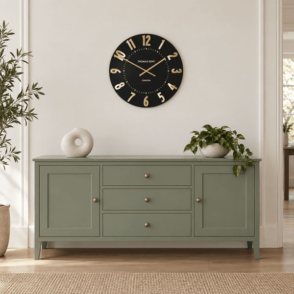 20" Mulberry Wall Clock Noir - Distinctly Living