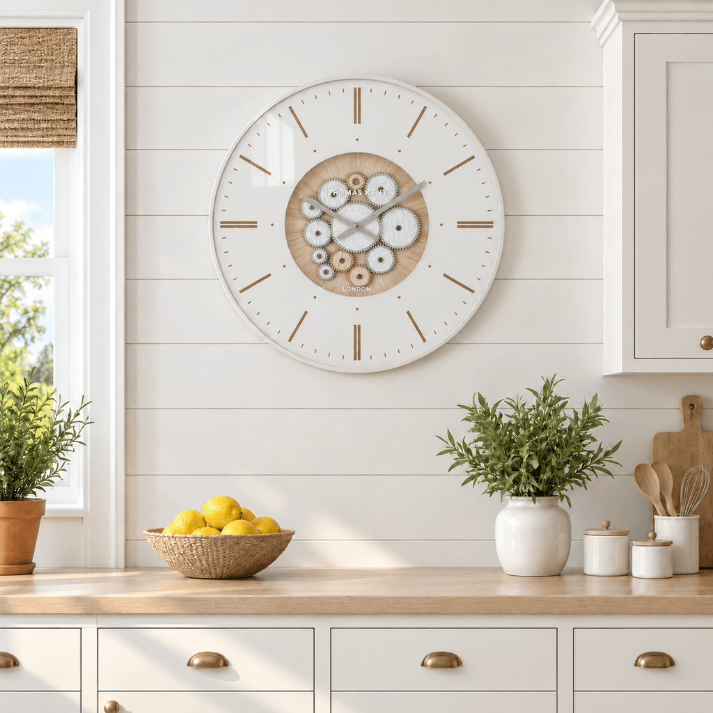 21" Clocksmith Wall Clock Cog Ivory - Distinctly Living
