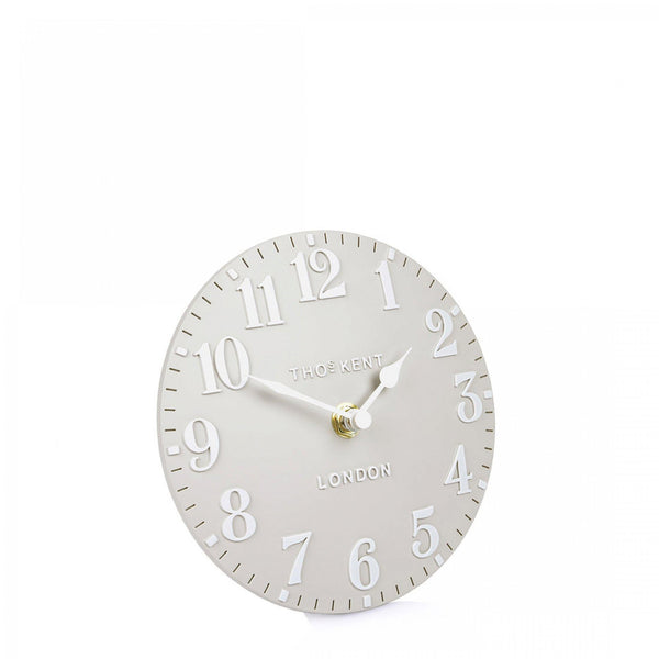 6"" Arabic Mantel Clock Dove Grey - Distinctly Living