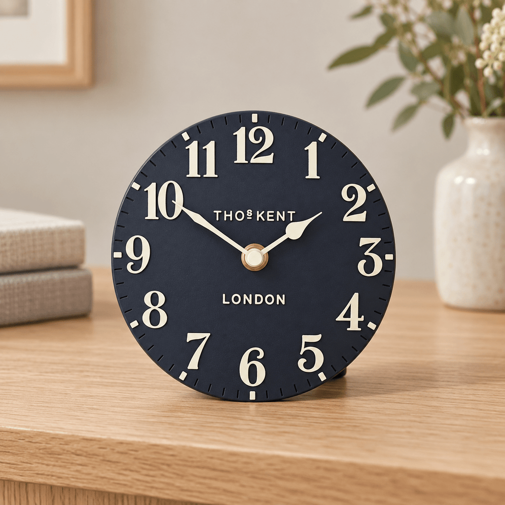 6" Arabic Mantel Clock Ink - Distinctly Living