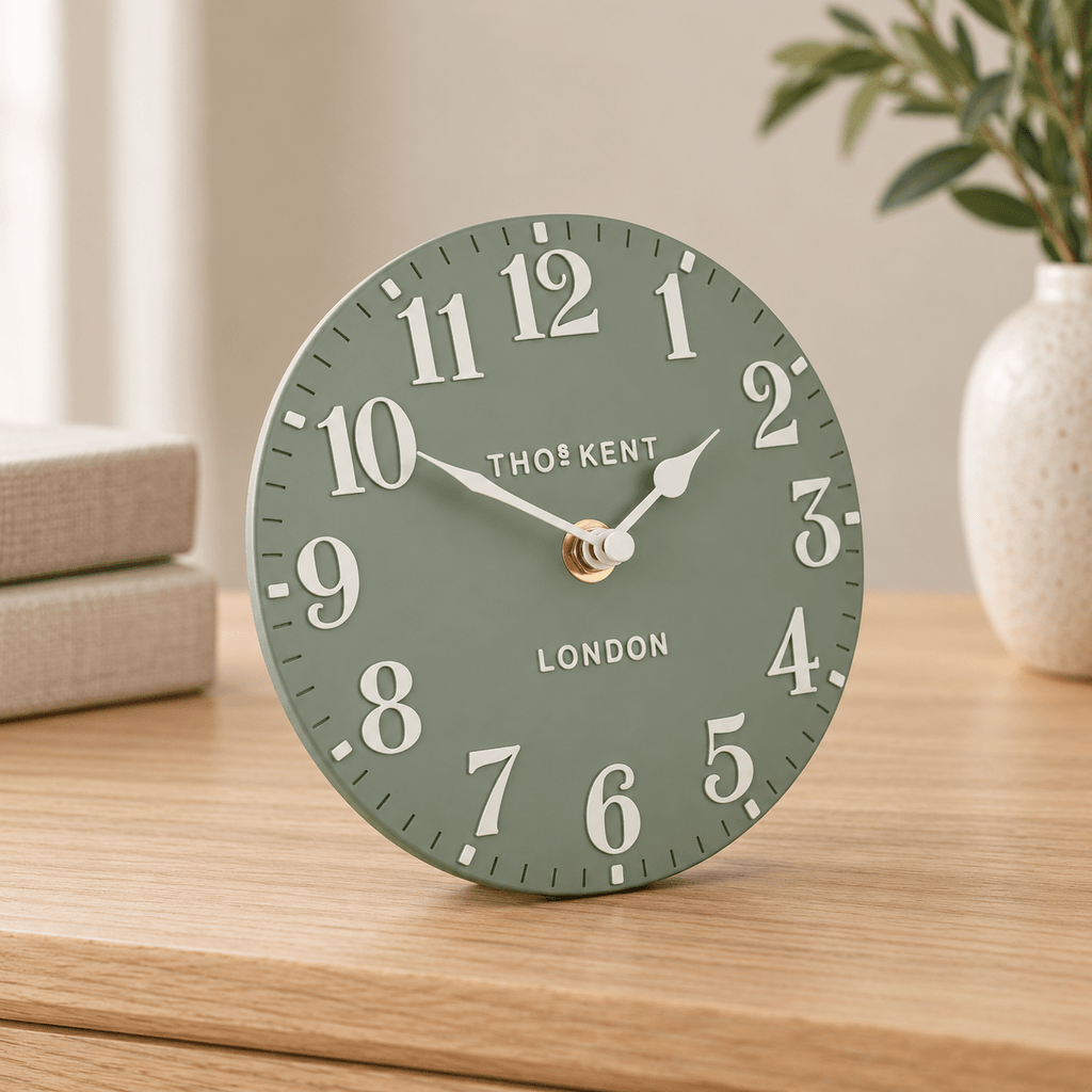 6" Arabic Mantel Clock Seagrass - Distinctly Living