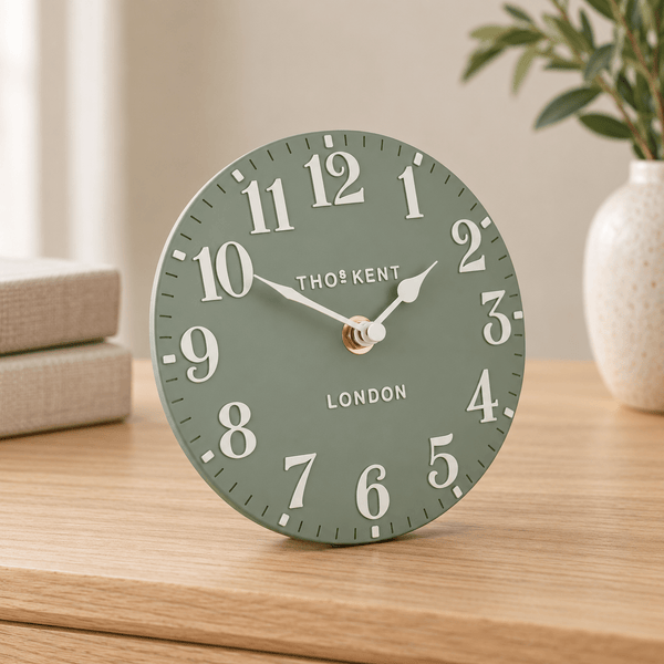 6" Arabic Mantel Clock Seagrass - Distinctly Living