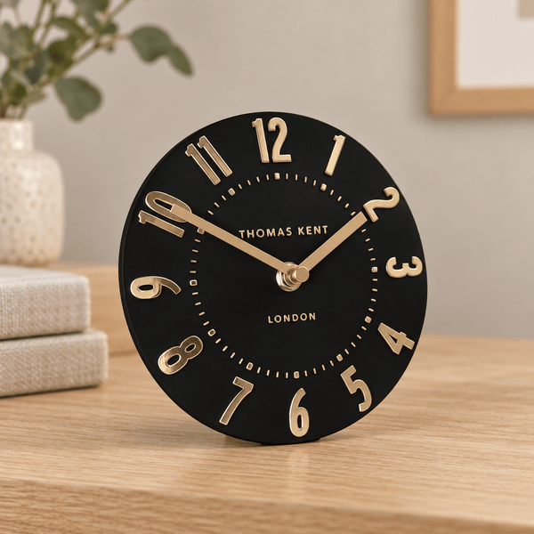 6" Mulberry Mantel Clock Noir - Distinctly Living