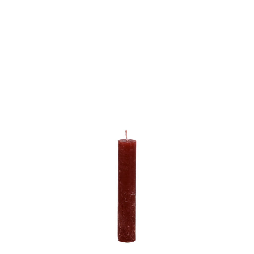 Red rustic short dinner candle