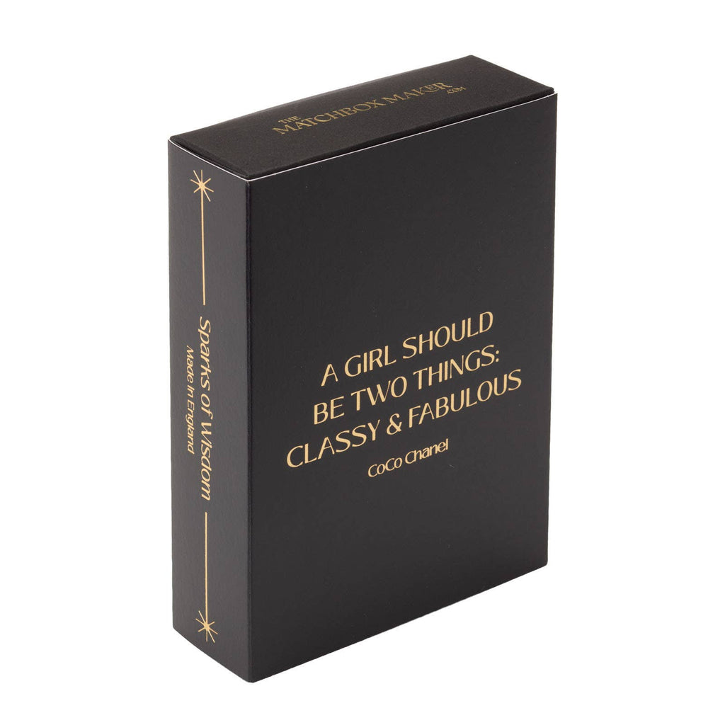 A Girl Should be Two Things - Coco Chanel - Matches - Distinctly Living