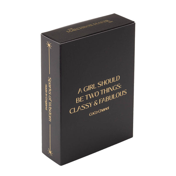 A Girl Should be Two Things - Coco Chanel - Matches - Distinctly Living