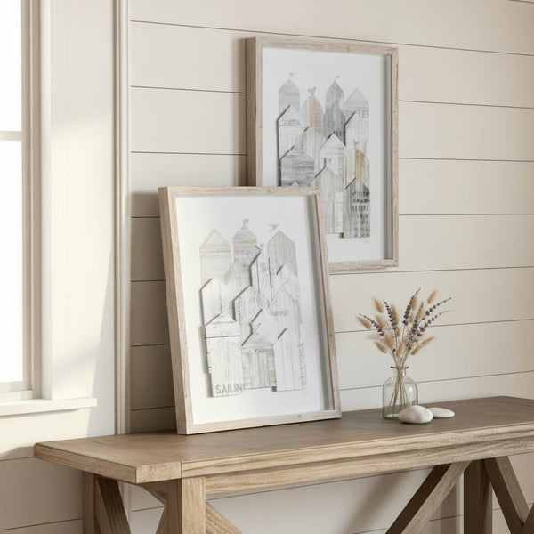 A Pair of 3D Beach Huts by Faye Reynold - Lydon - Distinctly Living