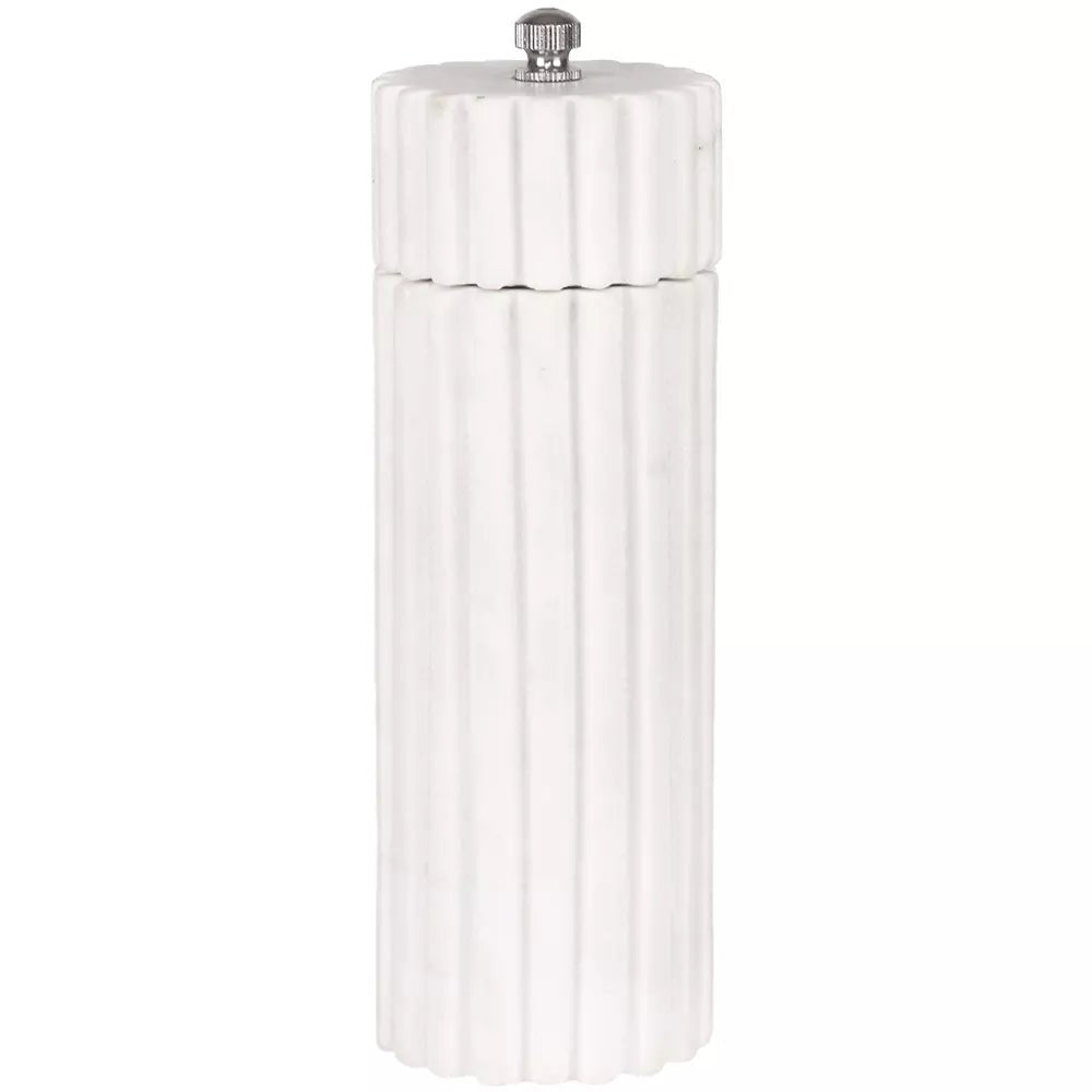A Pair of Marble Salt & Pepper Grinders - White & Black - Distinctly Living