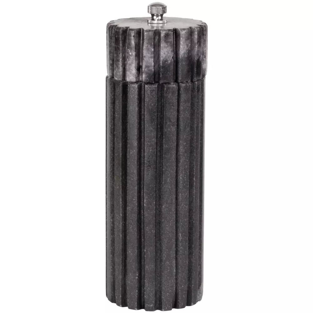 A Pair of Marble Salt & Pepper Grinders - White & Black - Distinctly Living