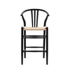A Pair of Morris Woven Bar Stools - Natural or Black - Distinctly Living