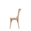 A Set of Two Paris Bistro Chairs With Canvas Seat - Beach White, Slate or Natural - Distinctly Living