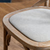 A Set of Two Paris Bistro Chairs With Canvas Seat - Beach White, Slate or Natural - Distinctly Living