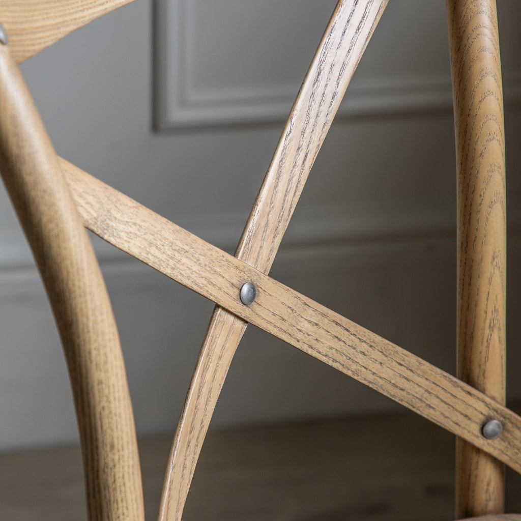 A Set of Two Paris Bistro Chairs With Woven Ratan Seats - Natural - Distinctly Living