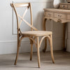 A Set of Two Paris Bistro Chairs With Woven Ratan Seats - Natural - Distinctly Living