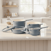 All In One Soft Touch Blue Cookware Set - Distinctly Living