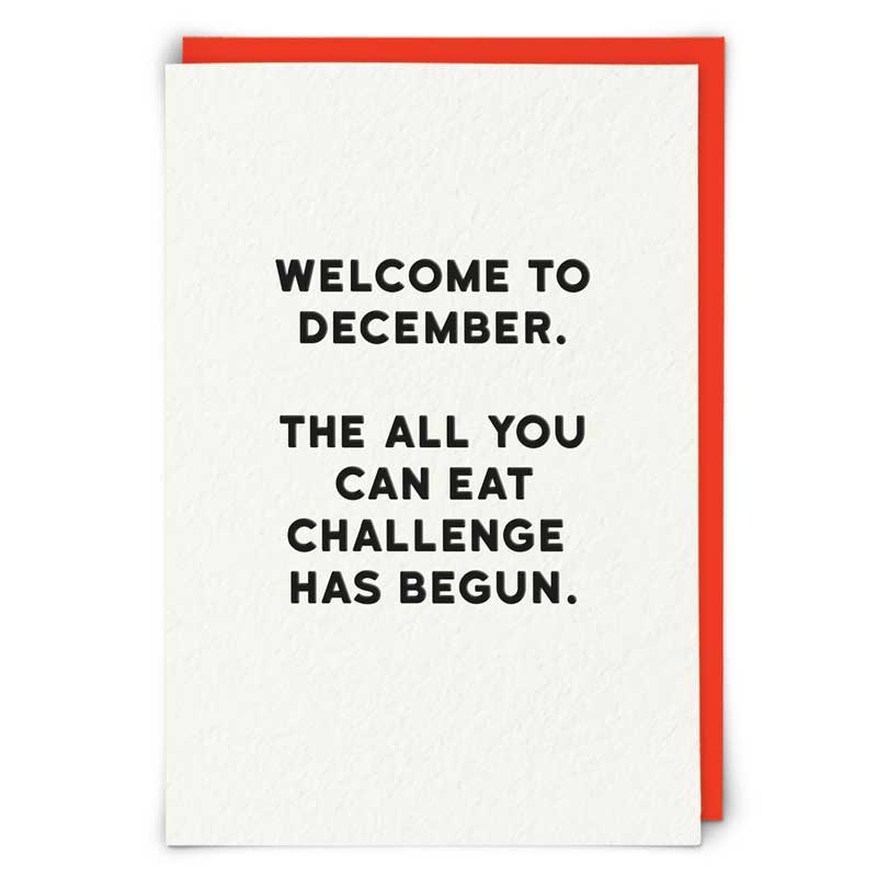 All You Can Eat Christmas Greetings Card - Distinctly Living