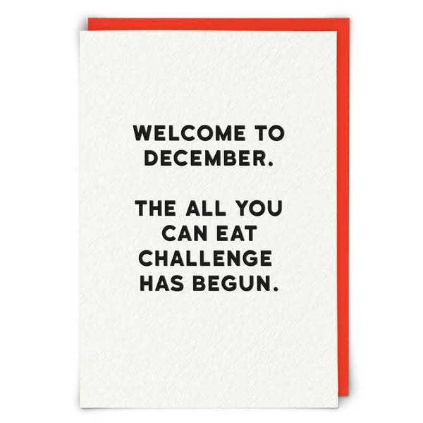 All You Can Eat Christmas Greetings Card - Distinctly Living