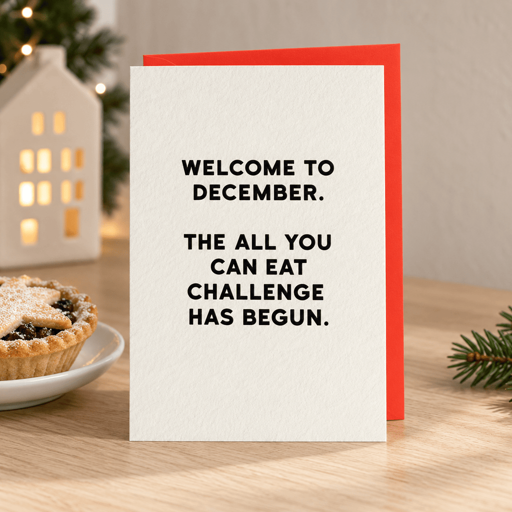 All You Can Eat Christmas Greetings Card - Distinctly Living