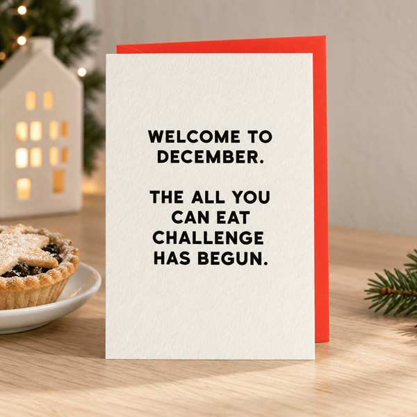 All You Can Eat Christmas Greetings Card - Distinctly Living