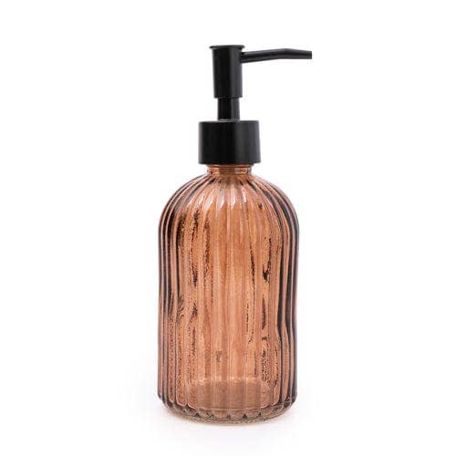 Amber Glass Soap Dispenser - Distinctly Living