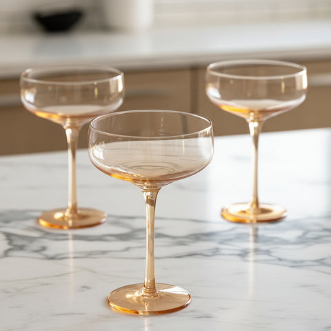 Amber Sparkle Coupe - Set of 4 - Distinctly Living