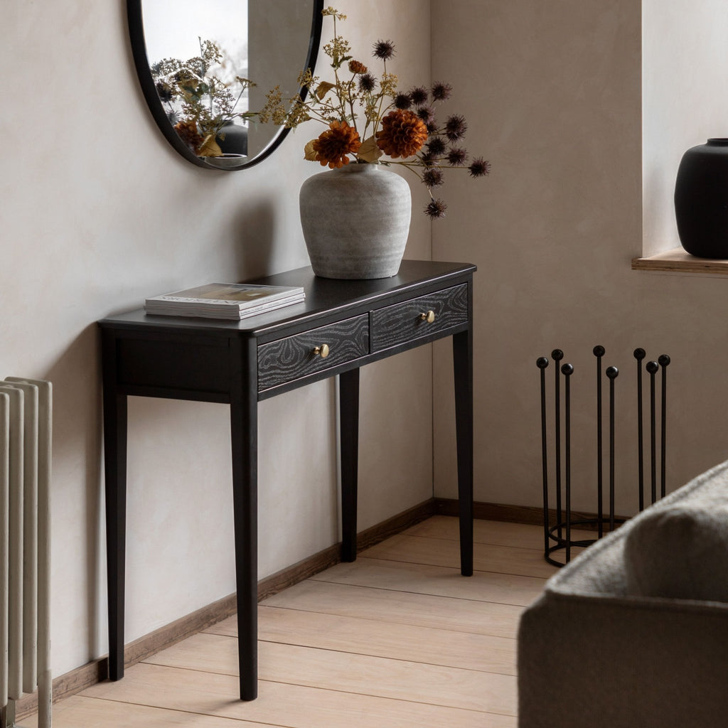 Amerlie Slender Console in Black or White - Distinctly Living