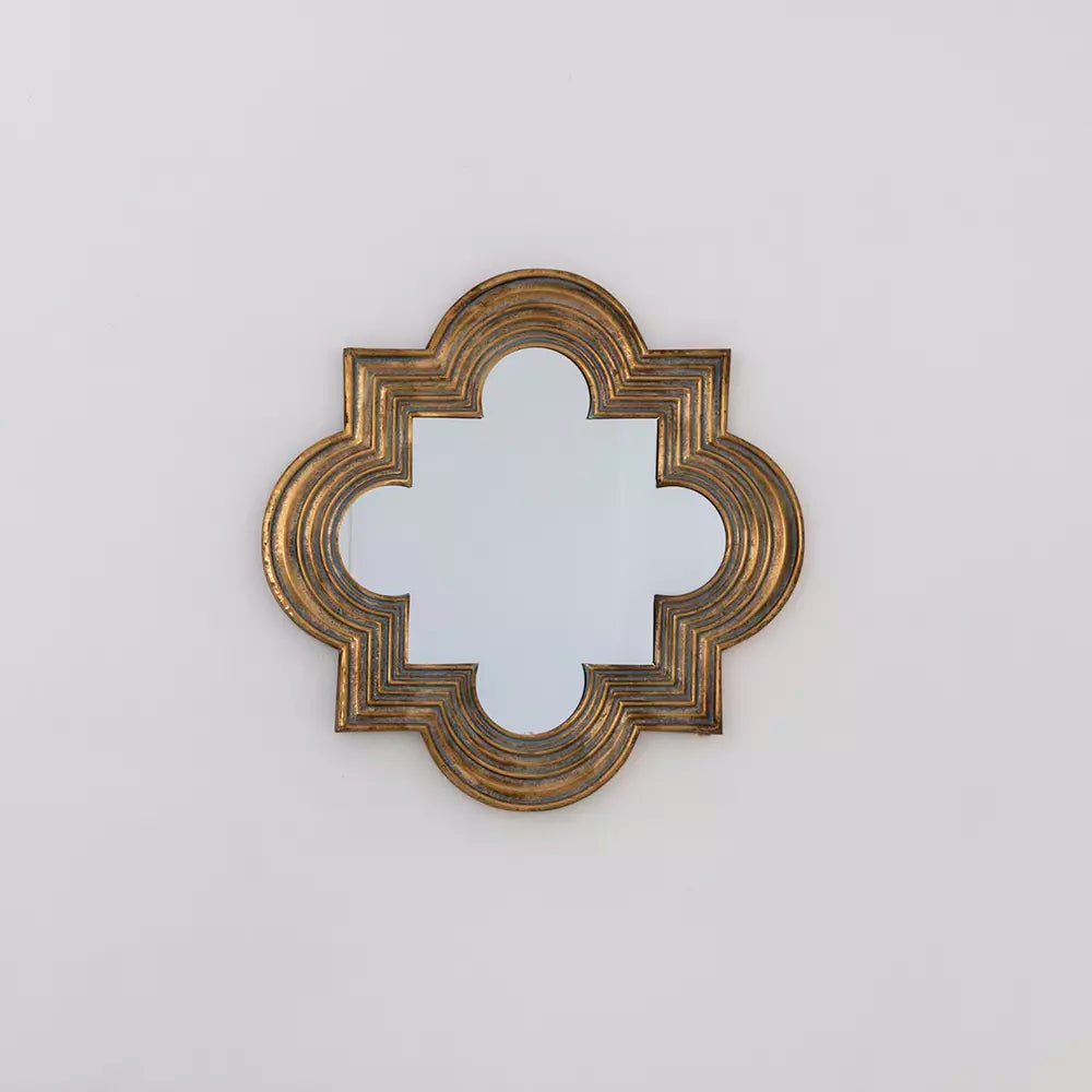 Antique Bronze Quatrefoil Mirror - Distinctly Living