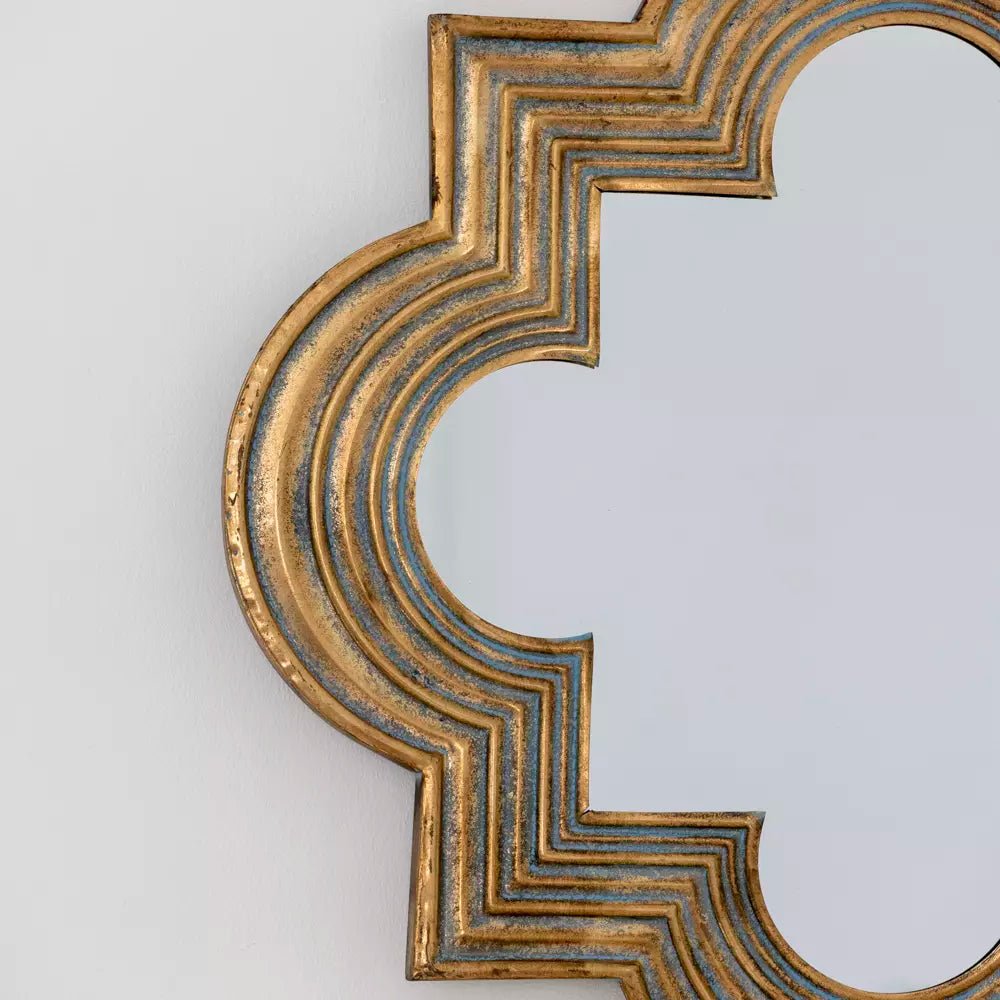 Antique Bronze Quatrefoil Mirror - Distinctly Living