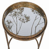 Antique Gold Seed Head Round Tray Table Nest of 2 - Distinctly Living