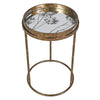 Antique Gold Seed Head Round Tray Table Nest of 2 - Distinctly Living