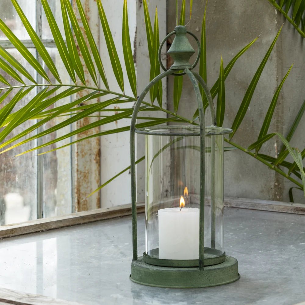 Antique Green Garden Hurricane - Distinctly Living