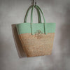 Aqua Seagrass Tote Bag - Distinctly Living