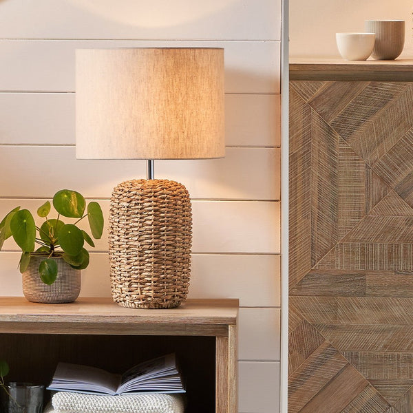 Ascoli Natural Woven - Tall Table Lamp - Distinctly Living