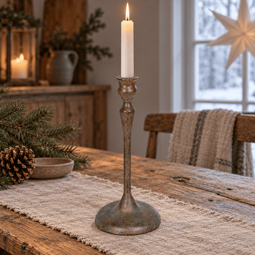 Aster Verdigris Candle Holder - Distinctly Living