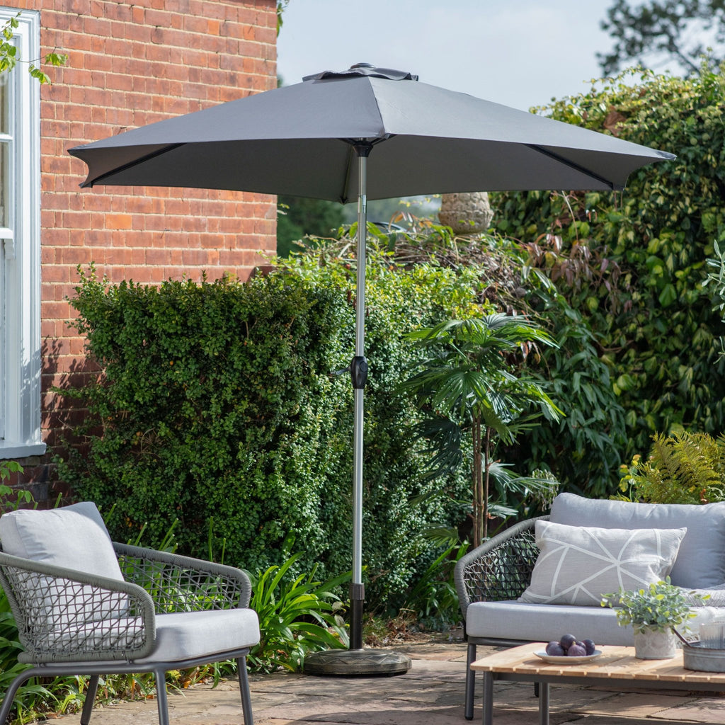 Athens 2.7m Garden Parasol - Grey or Cream - Distinctly Living