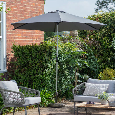 Athens 2.7m Garden Parasol - Grey or Cream - Distinctly Living