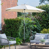 Athens 2.7m Garden Parasol - Grey or Cream - Distinctly Living