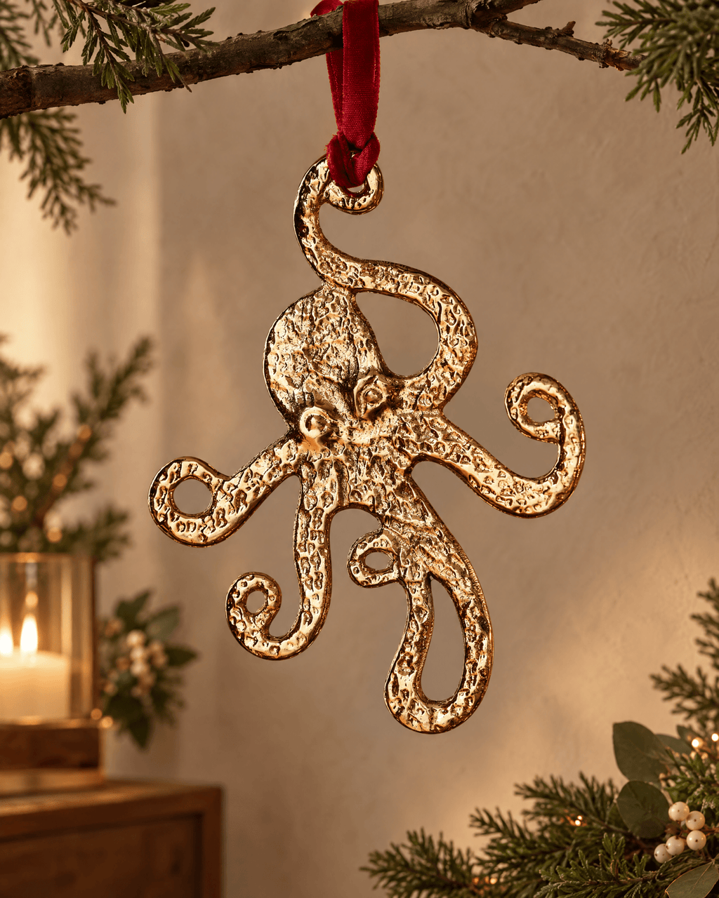 Aurelia Gold Octopus Hanging Decoration - Distinctly Living