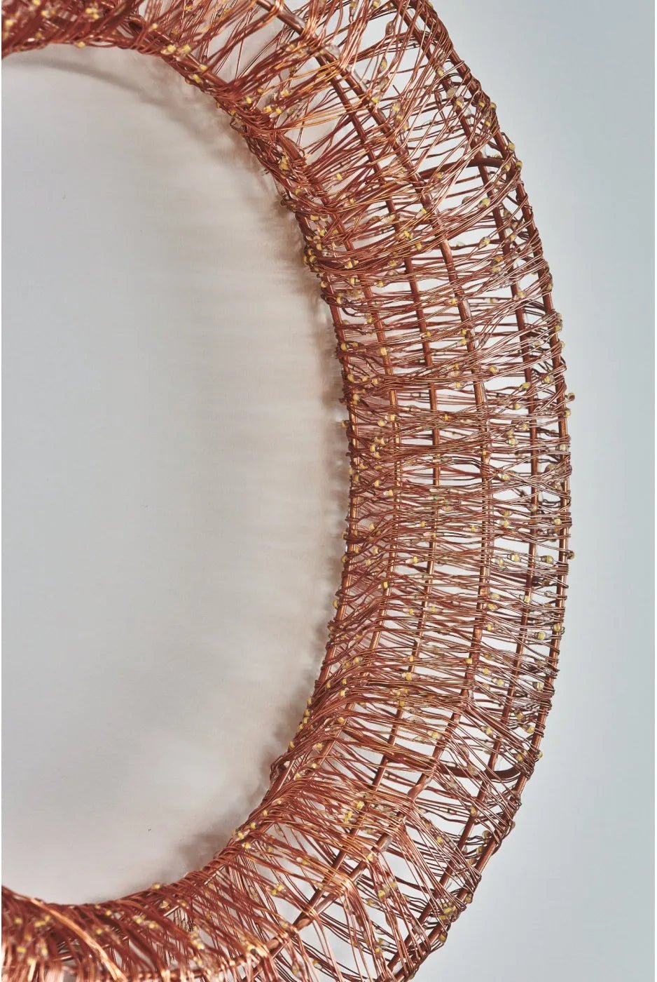 Battery or Mains Shimmer and Shine LED Circle - 25cm Copper - Distinctly Living