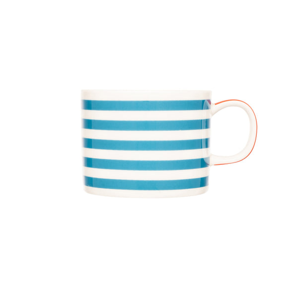 Beach Stripe Fine Bone China Mug - Various Colours - Distinctly Living