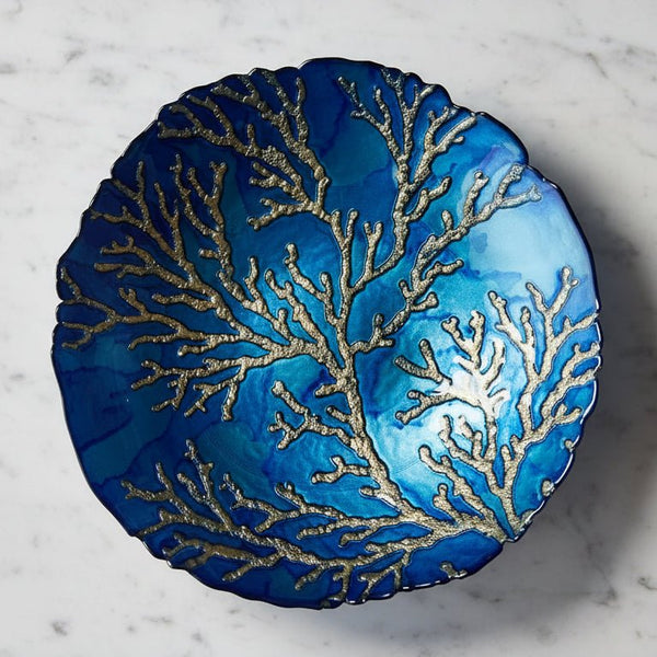 Blue and Gold Coral Bowl - Distinctly Living