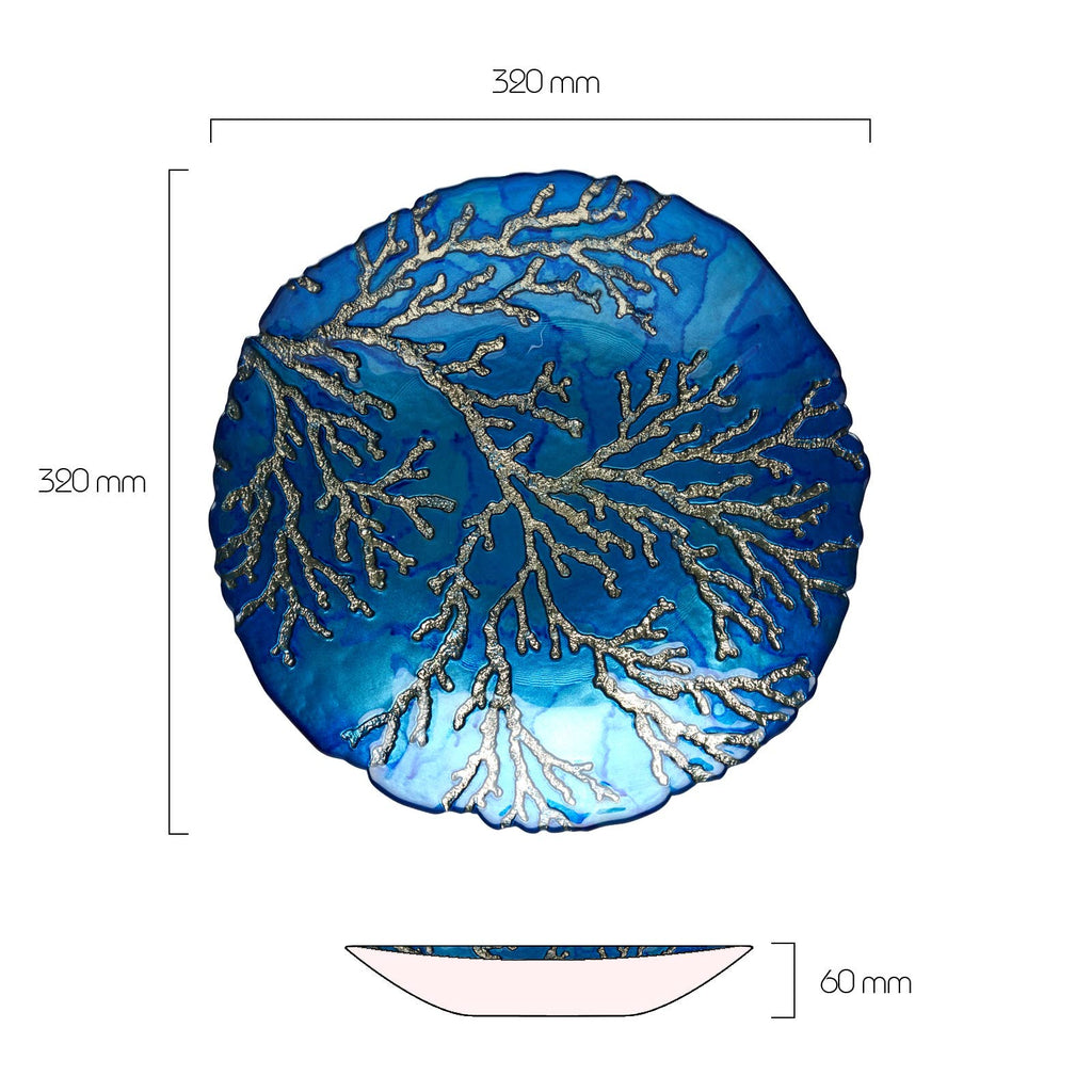 Blue and Gold Coral Bowl - Distinctly Living